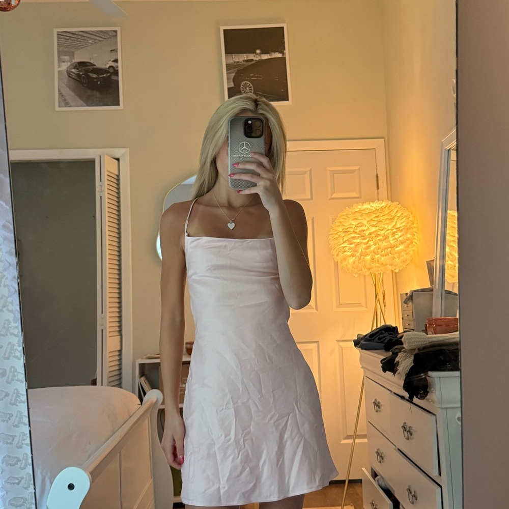 Princess Polly Pale Pink Satin Slip Mini Dress